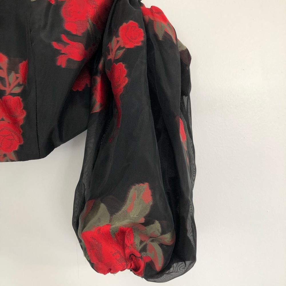 NWOT Lovers + Friends Gil Corsette Top Puff Sleeves XXS - Picture 3 of 10